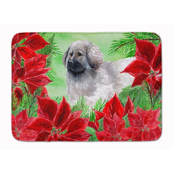 Carolines Treasures Moscow Watchdog Poinsettas Machine Washable Memory Foam Mat CK1321RUG - main